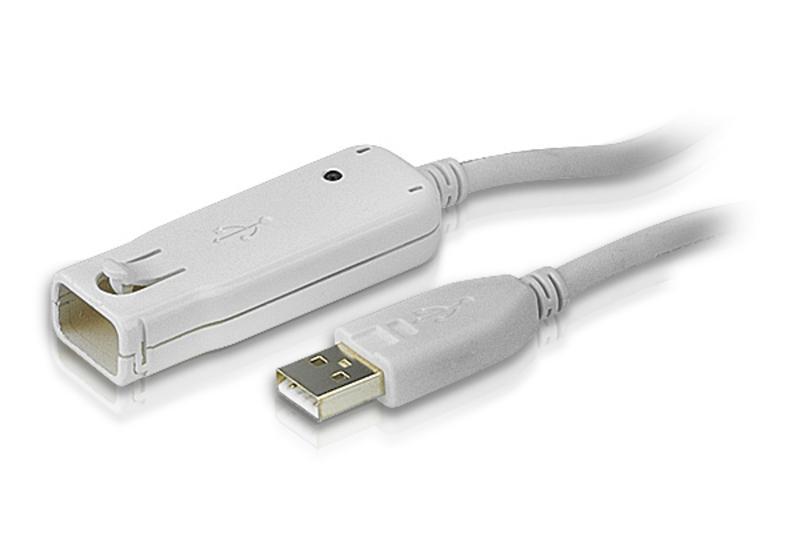 

Кабель-удлинитель USB(Am)-USB(Af), 12 м, серый, Aten (UE2120)