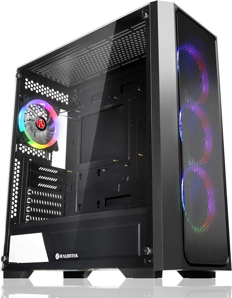 Корпус Raijintek PONOS MS4, EATX, Midi-Tower, USB 3.0, RGB подсветка, черный, без БП (0R20B00197)