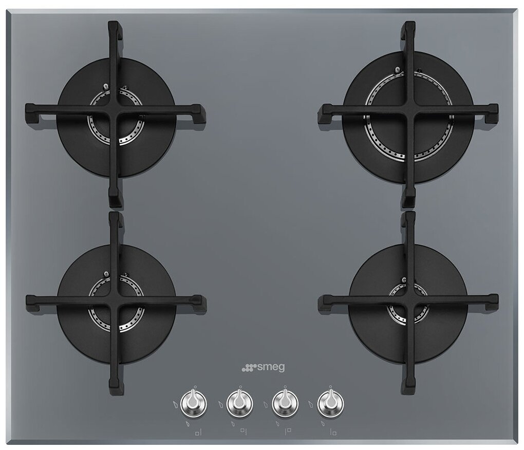 

Газовая варочная панель SMEG PV164S2 4 конфорки, серебристый (PV164S2), PV164S2