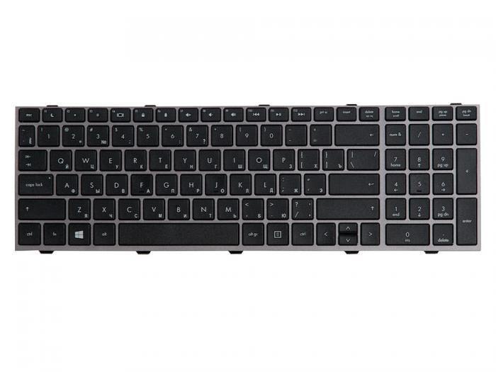 

Клавиатура для ноутбука HP ProBook 4540s, 4545s, черная с серой рамкой (457486), 701548-151