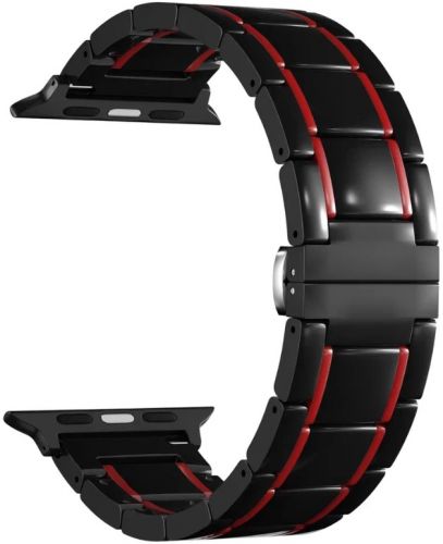

Ремешок Lyambda для Apple Watch, 42-44 мм, керамический, черный/красный (DS-APG-06-44-BR), LIBERTAS
