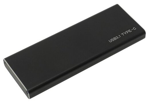 Внешний бокс Espada USBnVME3 ver.2, 1xM.2 NVMe USB 3.1 Type-C алюминий, черный (USBnVME3)