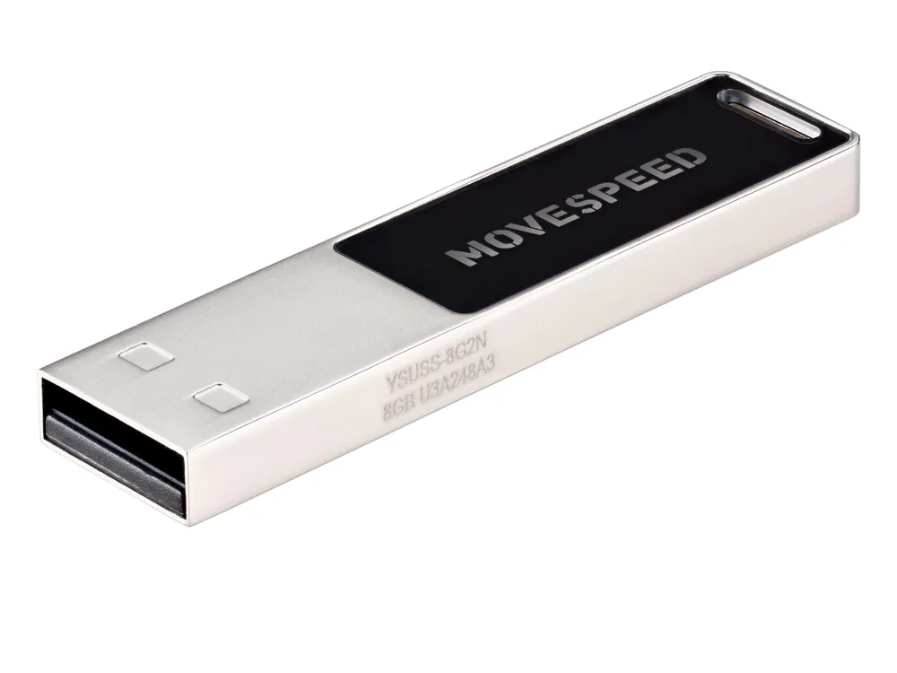 

Флешка 8Gb USB 2.0 Move Speed YSUSS, серебристый/черный (YSUSS-8G2N)