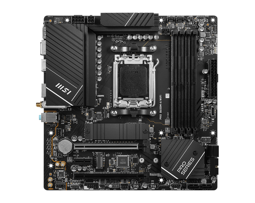 Материнская плата MSI PRO B650M-A WIFI, AM5, AMD B650, mATX