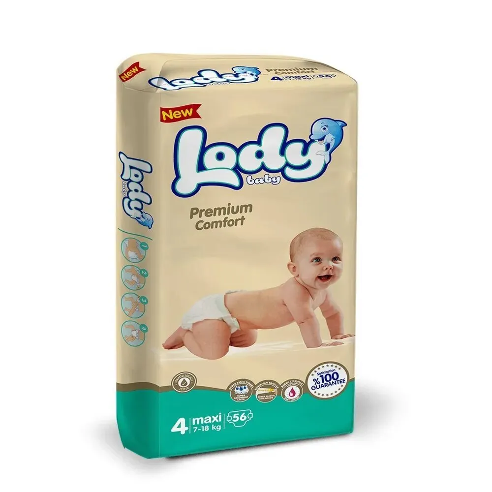 

Детские подгузники Lody Baby 4, 7-18 кг, 56 шт