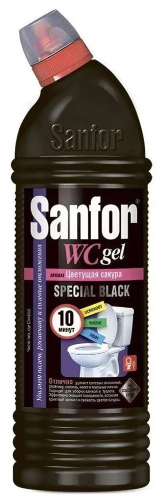 

Средство для чистки унитаза SANFOR Special Black, 1л, Special Black