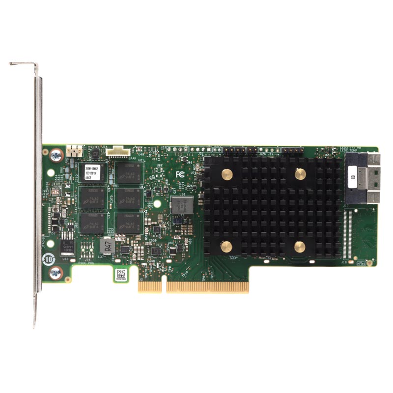

Контроллер Lenovo ThinkSystem RAID 940-8i, SAS 12G, 8-port (miniSAS HD), 0, 1, 3, 5, 6, 10, 30, 50, 60, JBOD, 4Gb, PCI-Ex8, OEM (4Y37A09728), ThinkSystem RAID 940-8i