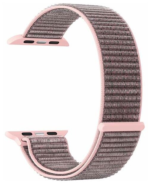 

Ремешок Lyambda Vega для Apple Watch, 42-44 мм, нейлон, розовый/золотистый (DS-GN-02-44-5)