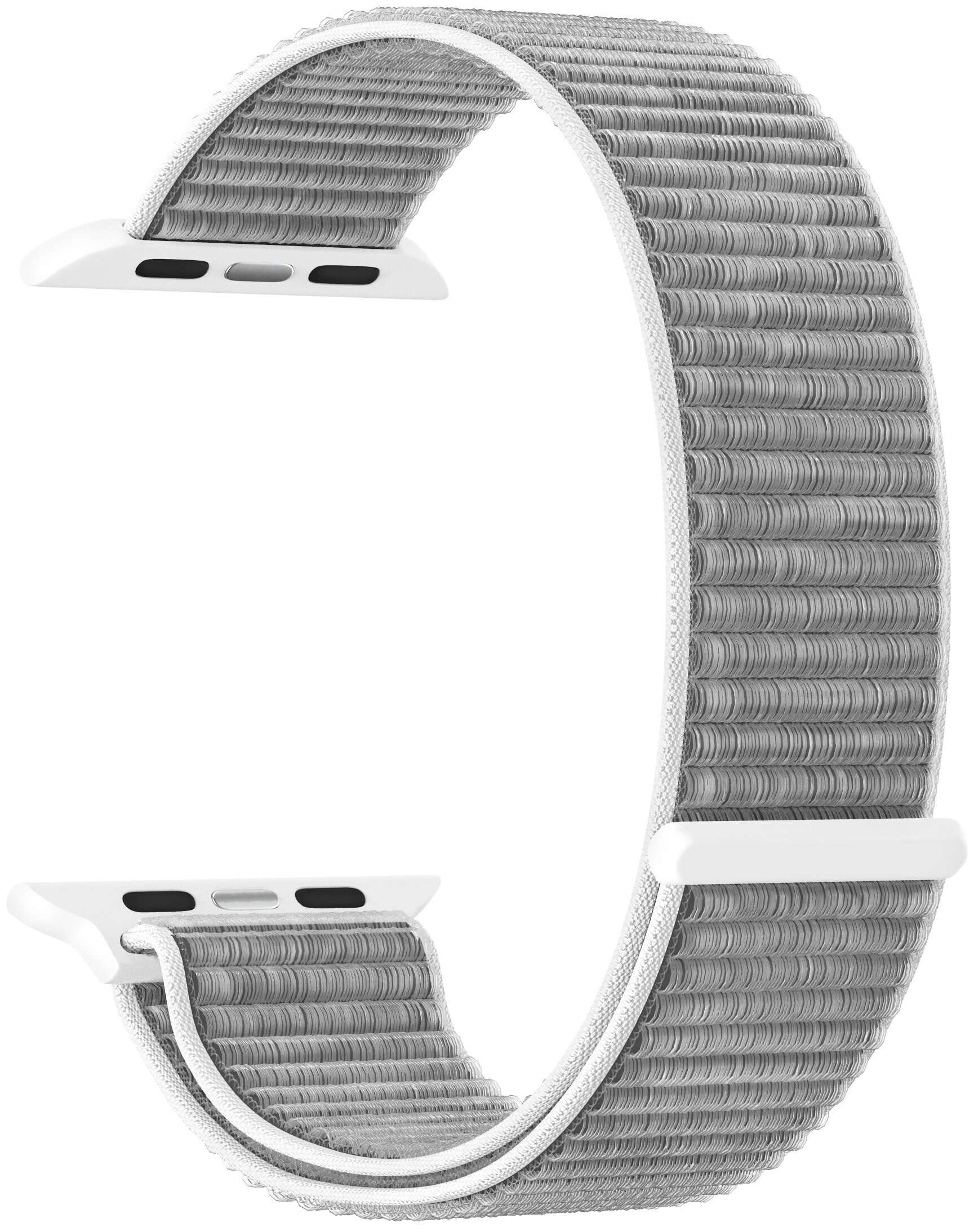 

Ремешок Lyambda Vega для Apple Watch, 42-44 мм, нейлон, серый/белый (DS-GN-02-44-6)