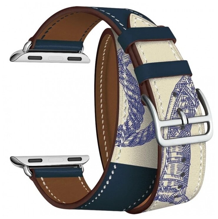 

Ремешок Lyambda Meridiana для Apple Watch, 38-40 мм, кожа, синий (LWA-01-40-BLP)