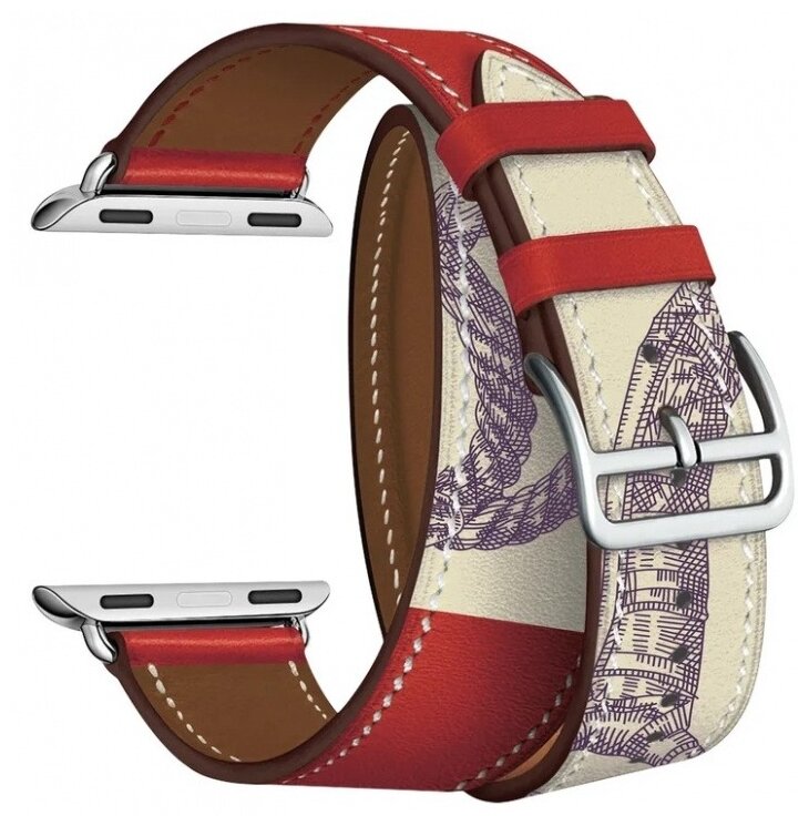 

Ремешок Lyambda Meridiana для Apple Watch, 38-40 мм, кожа, красный (LWA-01-40-RDP)
