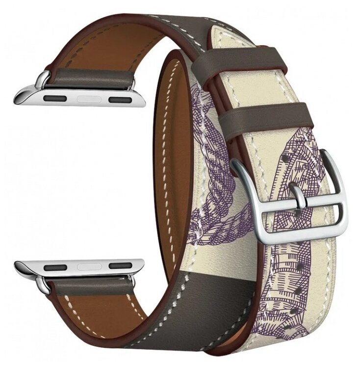 

Ремешок Lyambda Meridiana для Apple Watch, 42-44 мм, кожа, серый (LWA-01-44-GRP)