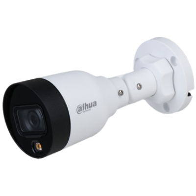 IP-камера DAHUA IPC-HFW1239S1P-LED 2.8мм, уличная, корпусная, 2Мпикс, CMOS, до 1920x1080, до 30кадров/с, LED подсветка 30м, POE, -40 °C/+60 °C, белый/черный (DH-IPC-HFW1239S1P-LED-0280B), цвет белый/черный - фото 1