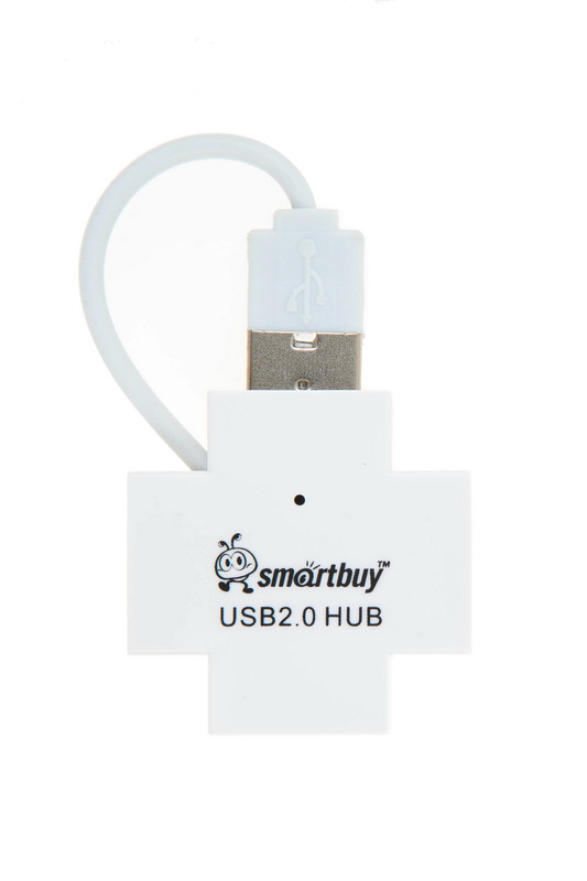 Концентратор Smartbuy SBHA-6900-W, 4xUSB 2.0, белый (SBHA-6900-W)