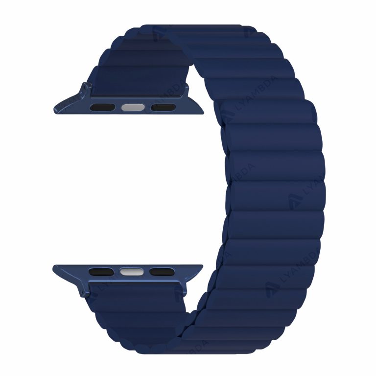 

Ремешок Lyambda Acrux для Apple Watch, 42-44 мм, силикон, синий (DSJ-30-44-BL)