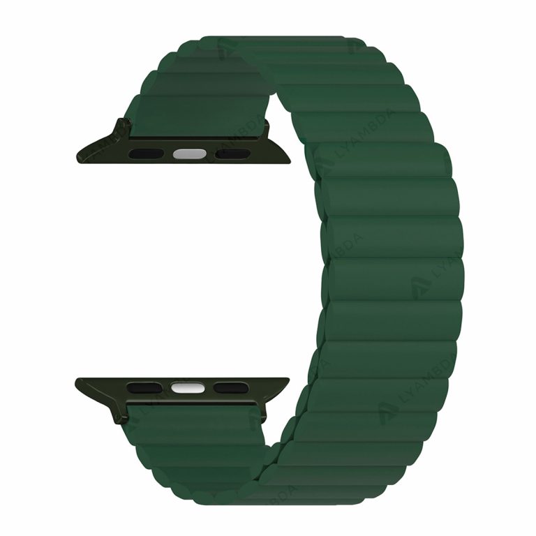 

Ремешок Lyambda Acrux для Apple Watch, 42-44 мм, силикон, зеленый (DSJ-30-44-GN)