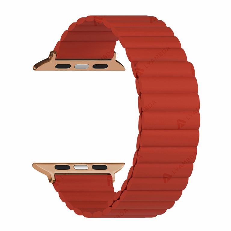 

Ремешок Lyambda Acrux для Apple Watch, 42-44 мм, силикон, красный (DSJ-30-44-RD)