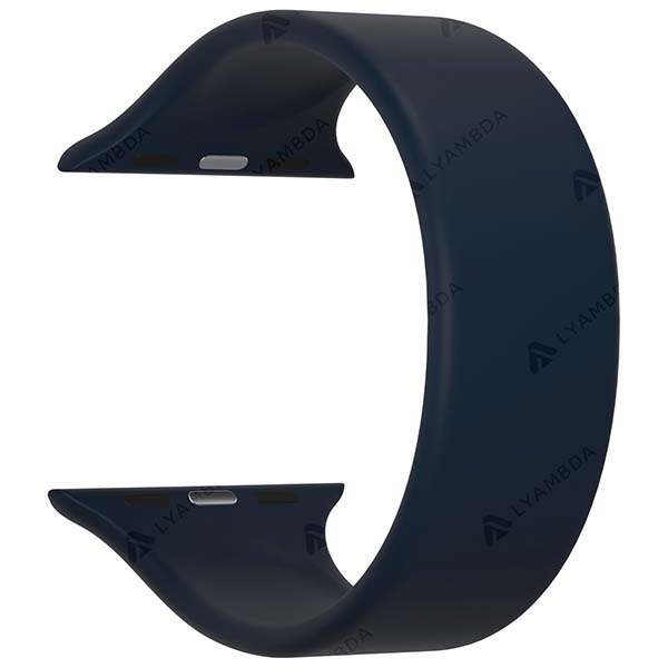 

Ремешок Lyambda Atria для Apple Watch, 42-44 мм, силикон, темно-синий (DSJ-23-44-DB)