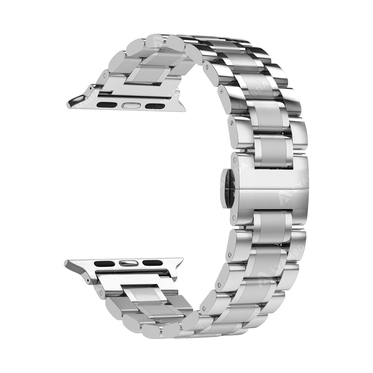 

Ремешок Lyambda Cetus для Apple Watch, 38-40 мм, нержавеющая сталь, серебристый (DSG-25-40-SL)