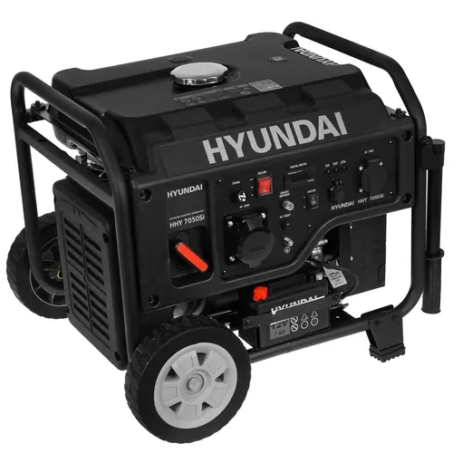 

Электрогенератор Hyundai HHY 7050Si, однофазный, инверторный, бензиновый, 9.5 л.с., 5.5кВт, 1xEURO 16A + 1x220В 32A, HHY 7050Si