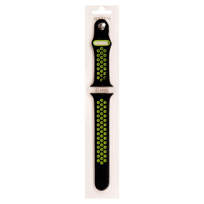 Ремешок для Apple Watch 42-44 мм, черный/зеленый
