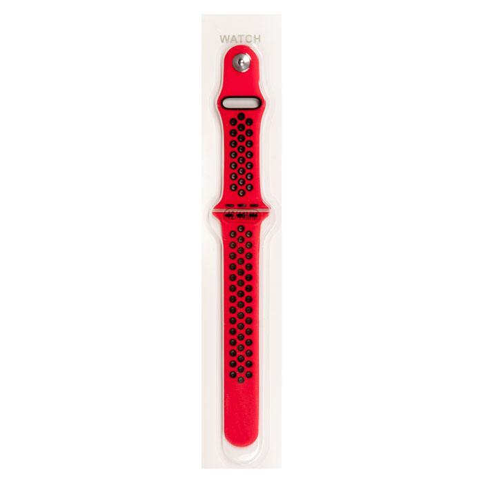 

Ремешок для Apple Watch, 42-44 мм, на кнопке, красный/черный (2000000000831)
