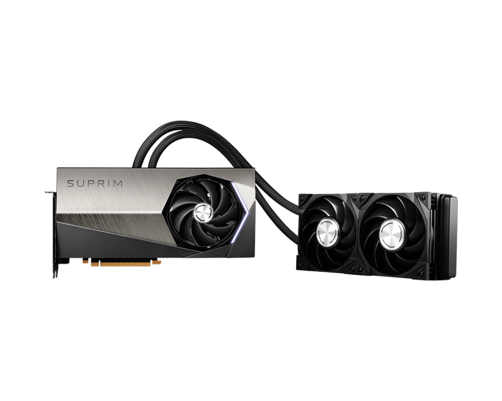 

Видеокарта MSI NVIDIA GeForce RTX 4090 SUPRIM LIQUID X, 24Gb GDDR6X, 384 бит, PCI-E, HDMI, 3DP, Retail (RTX 4090 SUPRIM LIQUID X 24G), SUPRIM LIQUID X