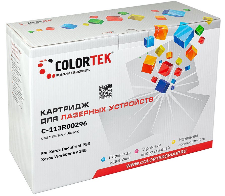 

Картридж лазерный Colortek CT-603P06174 (113R00296), черный, 5000 страниц, совместимый для Xerox DocuPrint P8E, WorkCentre 385