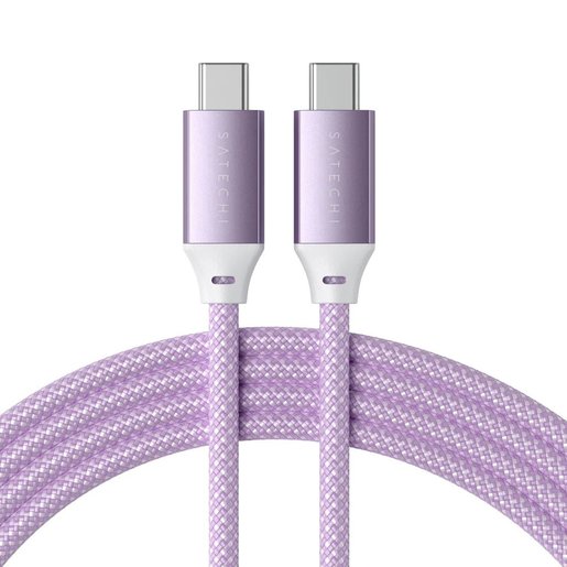 

Кабель USB Type-C-USB Type-C, быстрая зарядка, 5A 2м, фиолетовый Satechi 100W Charging Cable (ST-TCC2MV), 100W Charging Cable