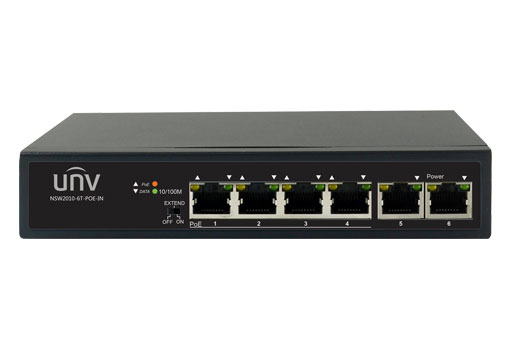 

Коммутатор Uniview NSW2010-6T-POE-IN, кол-во портов: 4x100 Мбит/с, кол-во SFP/uplink: RJ-45 2x100 Мбит/с, PoE: 4x30Вт (макс. 65Вт) (NSW2010-6T-POE-IN), NSW2010-6T-POE-IN