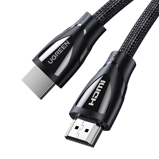 

Кабель HDMI(19M)-HDMI(19M) v2.1 4K, 8K, экранированный, 2м, черный UGREEN HD140 (80403), HD140