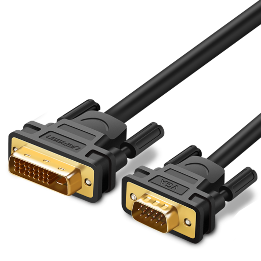 

Кабель DVI(25M)-VGA(15M), экранированный, 1.5м, черный UGREEN MM118 (30838), MM118
