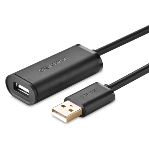 

Кабель-удлинитель USB(Am)-USB(Af), экранированный, 5 м, черный, UGREEN US121 (10319), US121