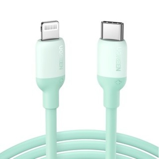 

Кабель USB 2.0 Type-C(m)-Lightning 8-pin(m), экранированный, быстрая зарядка, 3A 1м, зеленый UGREEN US532 (90449), US532
