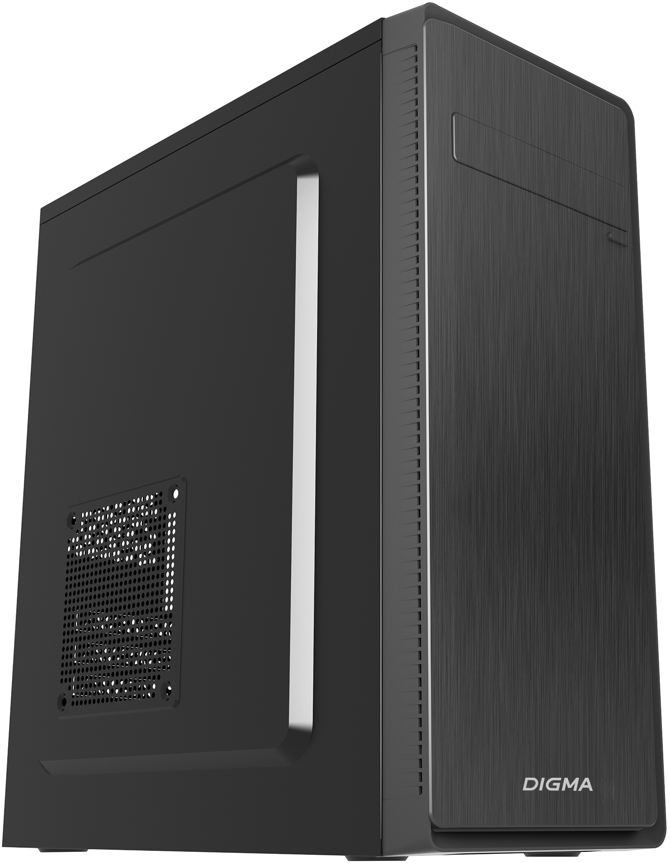 

Корпус Digma DC-ATX100-U2, ATX, Midi-Tower, черный, без БП (DC-ATX100-U2), DC-ATX100-U2