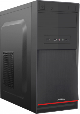 Корпус Digma DC-MATX100-U2 mATX Mini-Tower черный без БП DC-MATX100-U2 2050₽