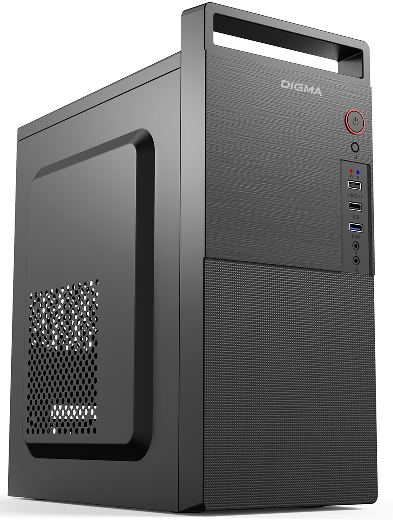 Корпус Digma DC-MATX101-U2 mATX Mini-Tower черный без БП DC-MATX101-U2 2150₽