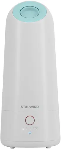 

Увлажнитель воздуха StarWind SHC1535 ультразвуковой 5л., до 25 м², 360 мл/ч, ароматизация, белый/бирюзовый (SHC1535), SHC1535