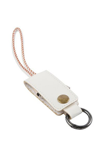 

Кабель-брелок USB-Micro USB, 2A 25см, белый mObility (УТ000023424)