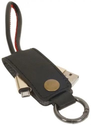 

Кабель-брелок USB-Micro USB, 2A 25см, черный mObility (УТ000023420)