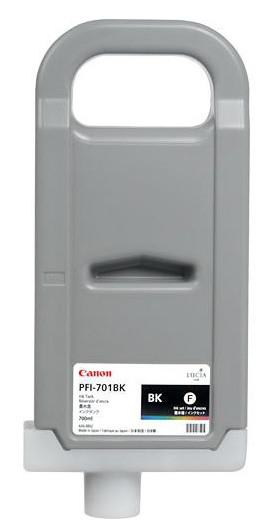 

Картридж струйный Canon PFI-701BK (0900B001), черный, оригинальный, объем 700мл для imagePROGRAF iPF8000/iPF9100, PFI-701BK
