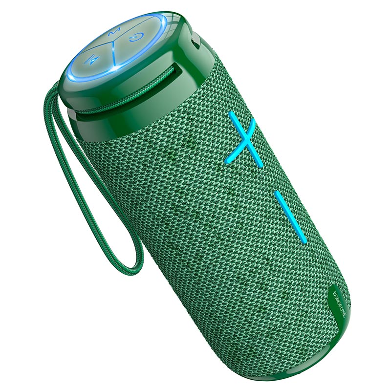 

Портативная акустика Borofone BR24 Fashion, 10 Вт, FM, AUX, USB, microSD, Bluetooth, подсветка, темно-зеленый (6974443386721), BR24 Fashion