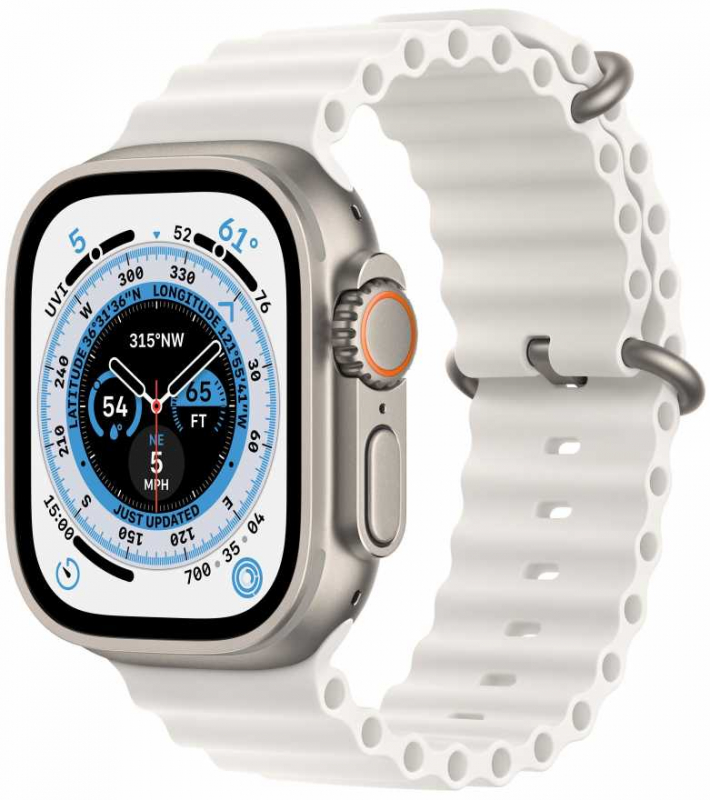 

Смарт-часы Apple Watch Ultra A2622 49мм OLED, титановый/белый Ocean Band (MNH83LL/A), Watch Ultra A2622 49мм