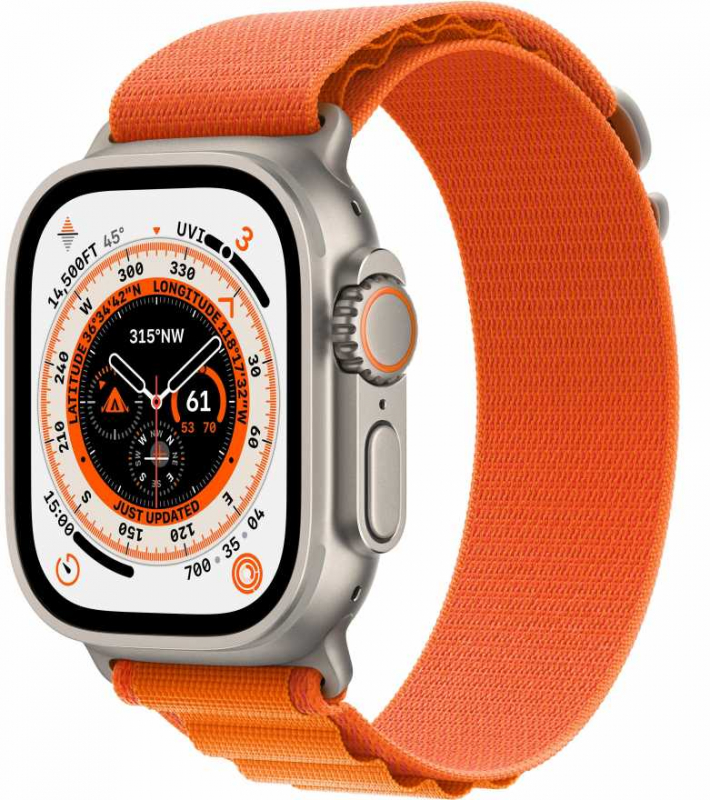 

Смарт-часы Apple Watch Ultra A2622 49мм M OLED, титановый/оранжевый Alpine Loop (MQEU3LL/A), Watch Ultra A2622 49мм M