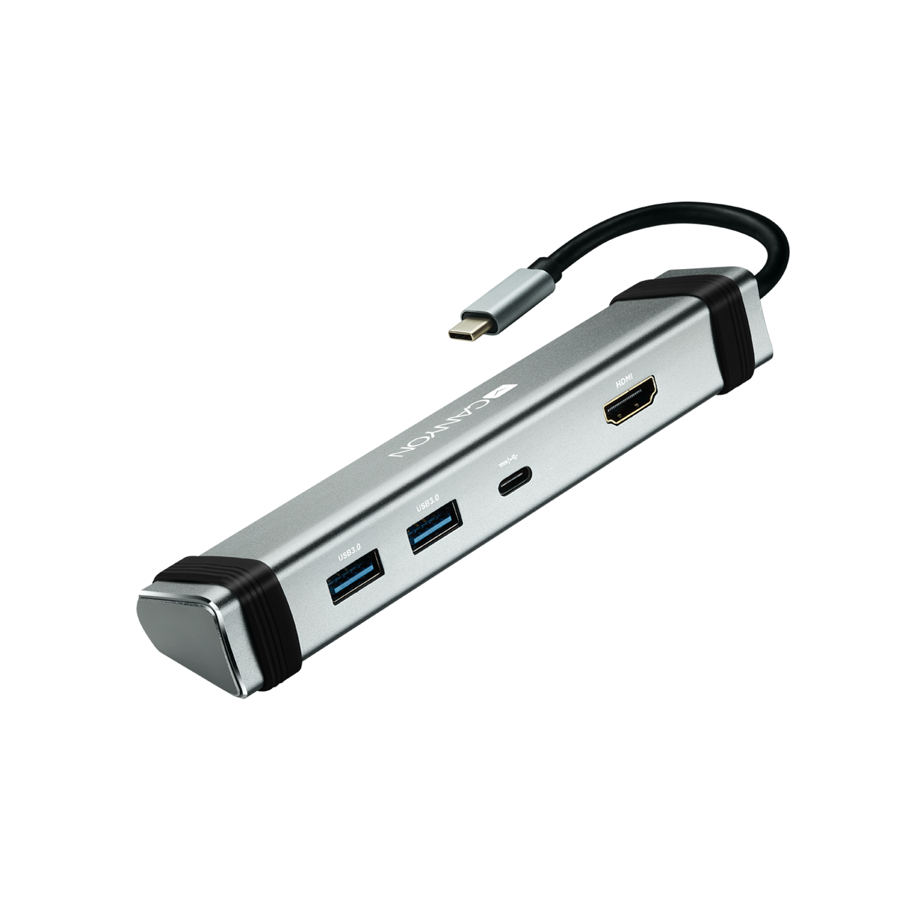 Док-станция Canyon DS-3, 2xUSB 3.0, USB Type-C, HDMI, серый (CNS-TDS03DG)