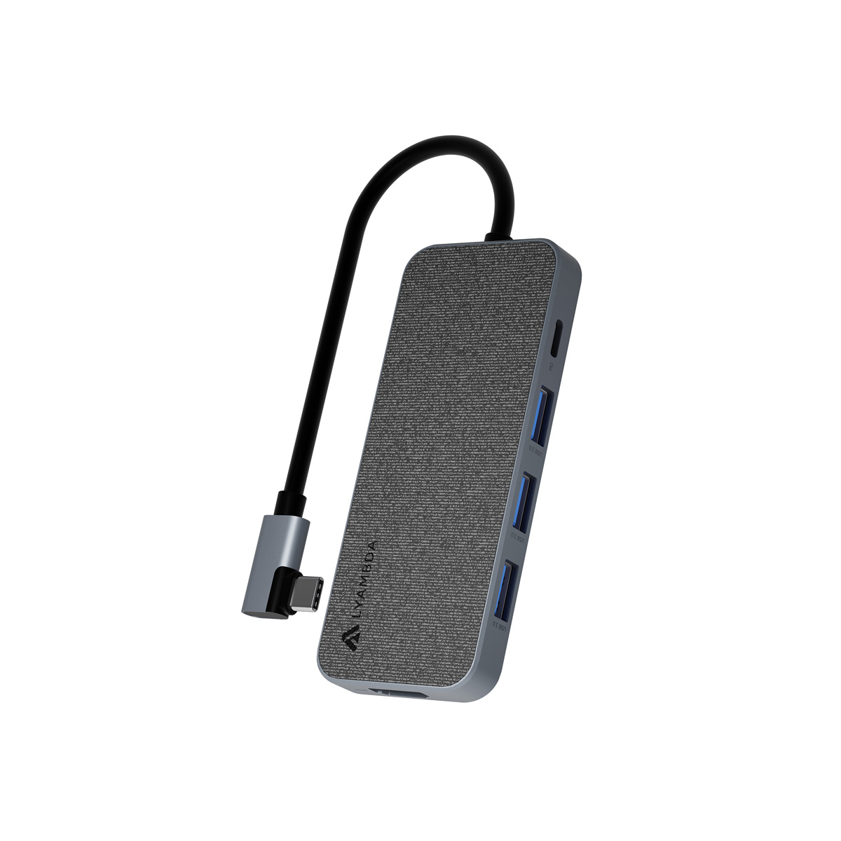 Док-станция Lyambda Slim Aluminum LC129, 3xUSB 3.0, USB Type-C, HDMI, серый (LC129) - фото 1