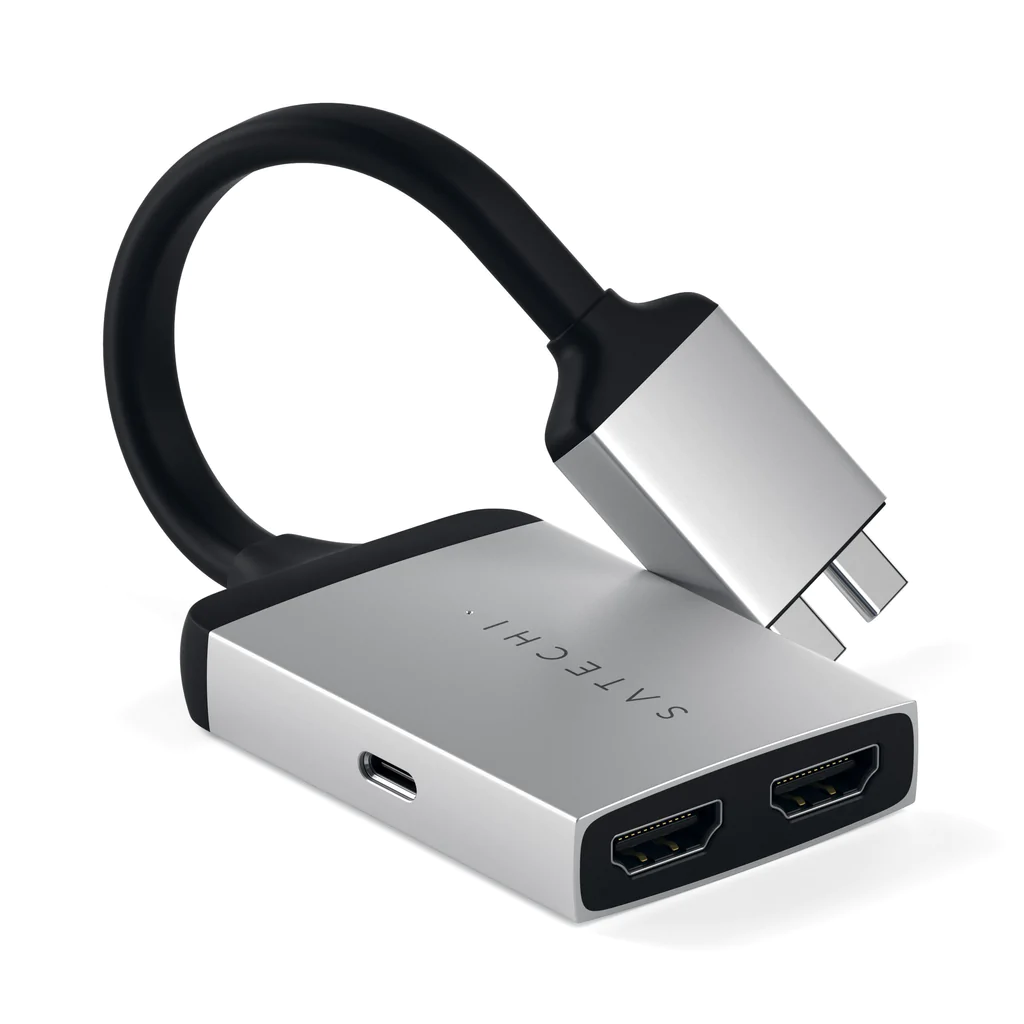 Док-станция Satechi Type-C Dual HDMI Adapter для Apple, серебристый