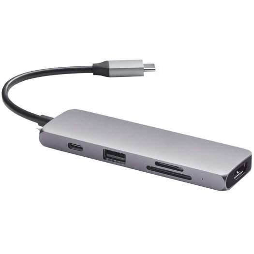 Док-станция Satechi Multiport Pro для Apple MacBook, x3 USB 3.0, USB Type-C, HDMI, SD, micro-SD, серый (ST-UCMPAM) - фото 1
