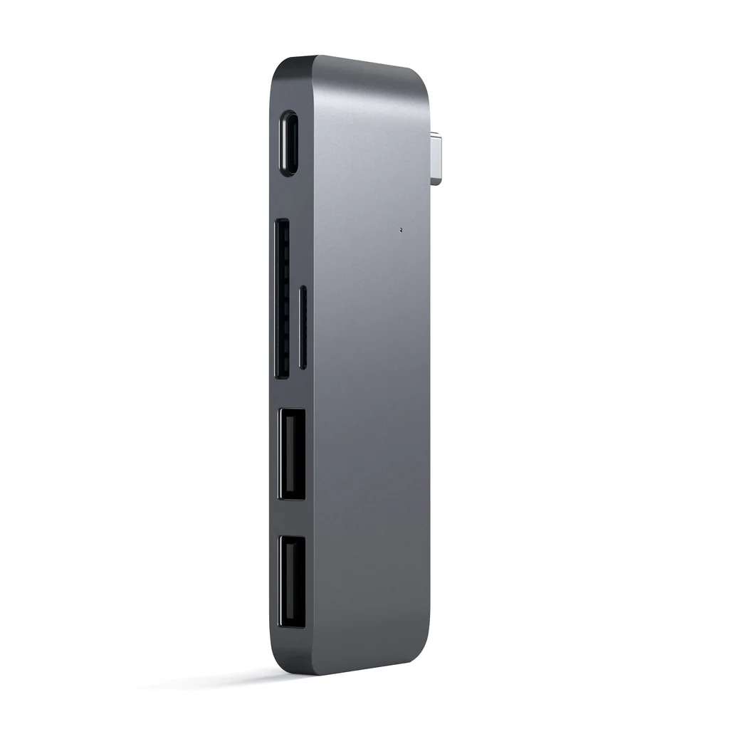 Док-станция Satechi Type-C USB 3.0 Passthrough Hub для Apple, серый космос