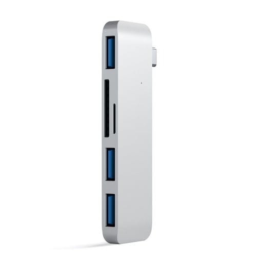 Док-станция Satechi Type-C USB Hub для Apple MacBook, 3xUSB 3.0, SD, micro-SD, серебристый (ST-TCUHS)